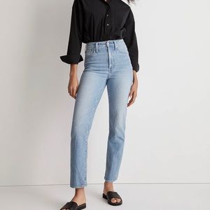 Madewell Jeans 26P Perfect Vintage Full Length Straight NWOT Light Wash